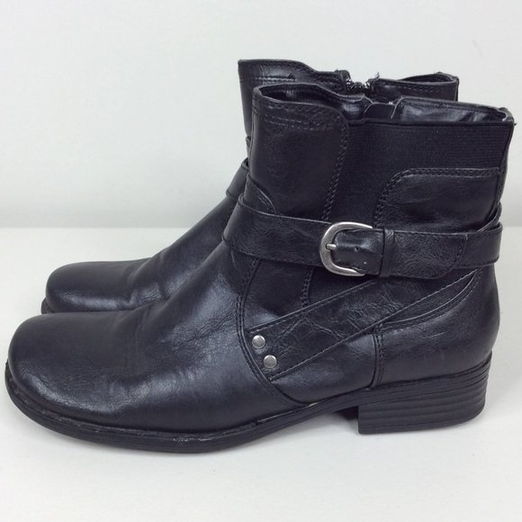 Great Northwest Tidal Wave Ankle Booties Boots Womens Size 8.5 Black Side Zip - Picture 4 of 12
